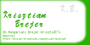 krisztian brejer business card